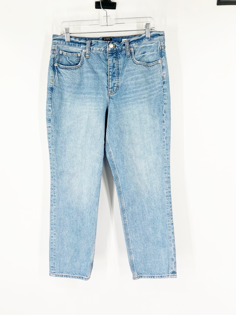 J. Crew Factory High Rise Straight Jeans Premium Edition Button Fly